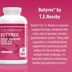 Jigsaw Health Butyrex bottle label detail emphasizing micro-encapsulation technology.