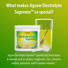 Jigsaw Health Electrolyte Supreme with kids illustration for family use.