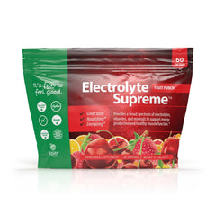 Jigsaw Health Electrolyte Supreme powder packet in fruit punch flavor supports on-the-go hydration.