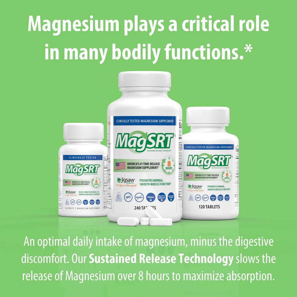 Jigsaw Health MagSRT daily-dose concept pairs with water for routine use