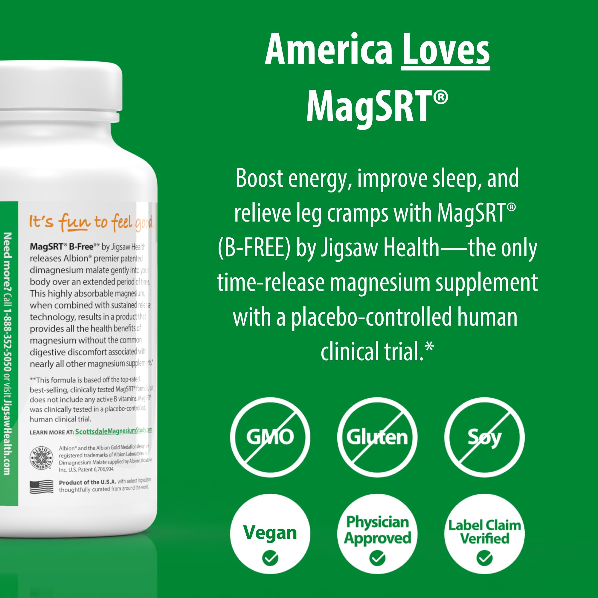 Jigsaw Health MagSRT nutrition label close-up shows malate content.