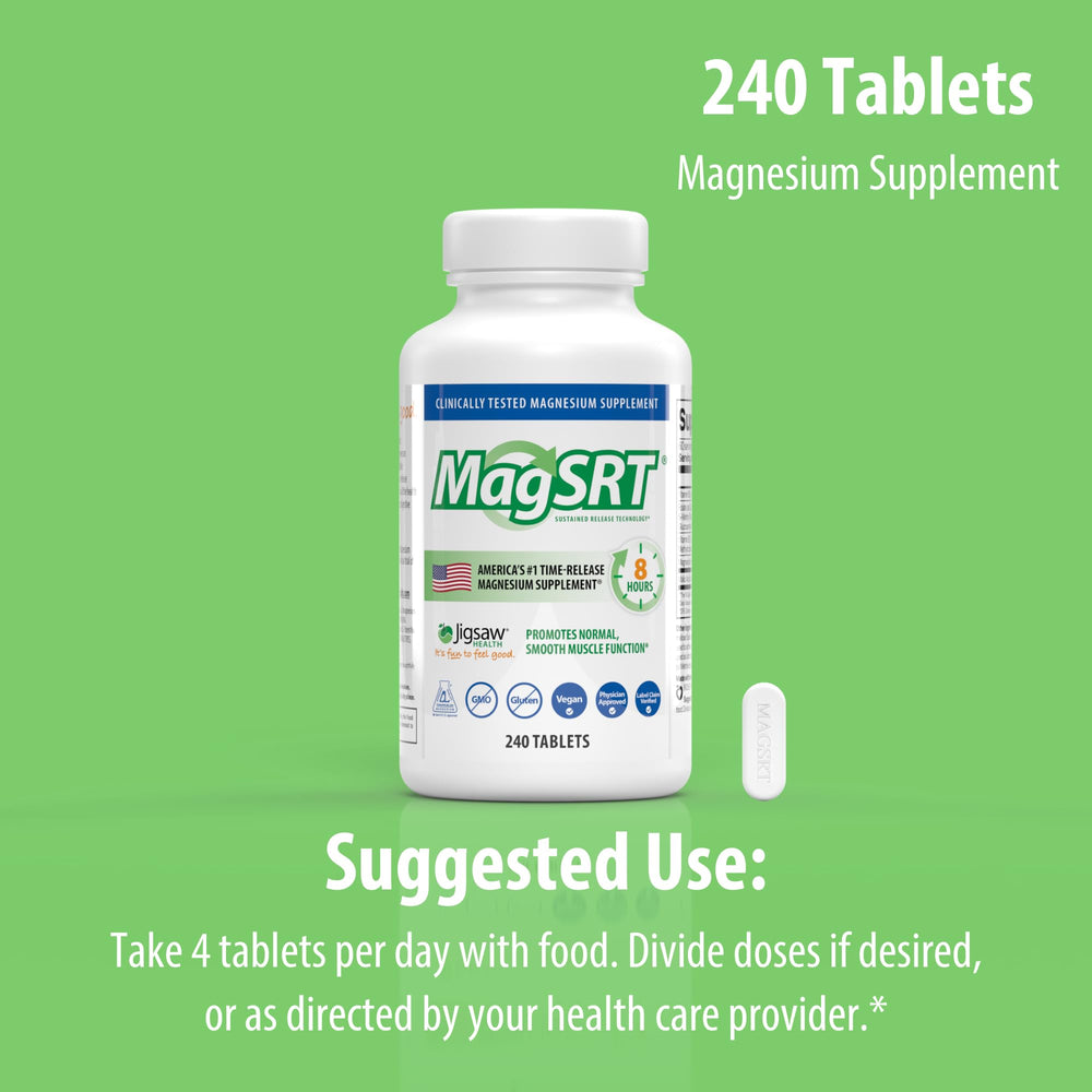 Jigsaw Health MagSRT packaging emphasizing high-quality mineral delivery