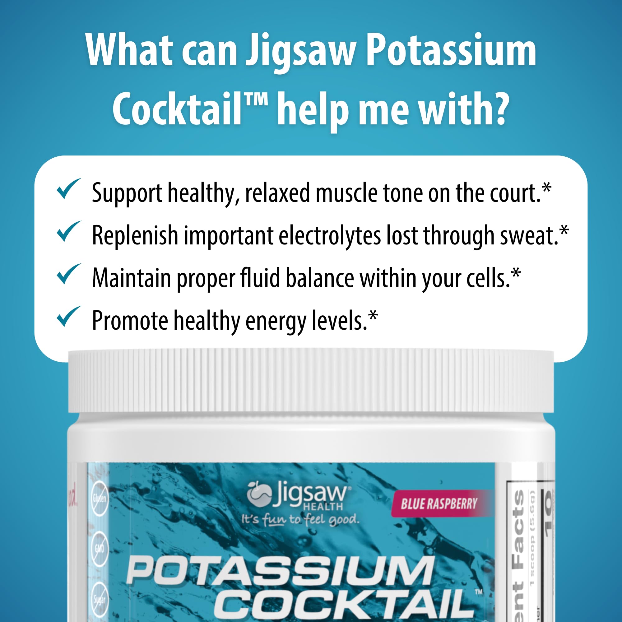 Athlete holding Jigsaw Health Potassium Cocktail during warm-up.