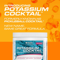 Close-up of Jigsaw Health Potassium Cocktail label with 800 mg potassium.