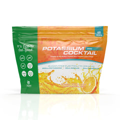 Jigsaw Health Potassium Cocktail orange packet for quick, on-the-go hydration.