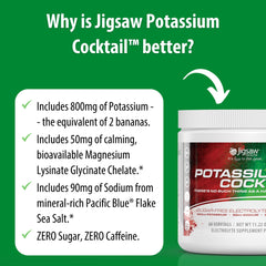 Jigsaw Health Potassium Cocktail packaging box and jar on kitchen counter