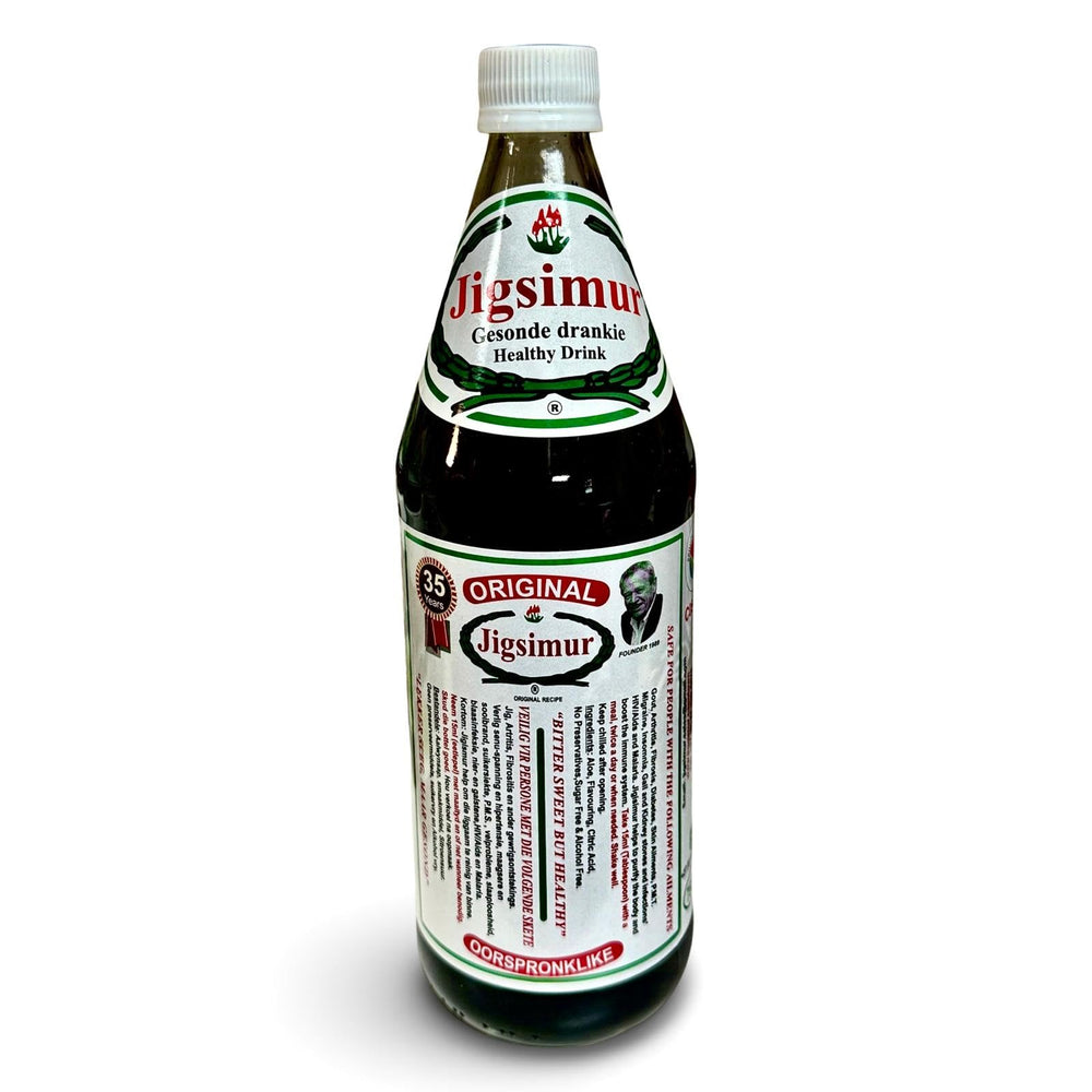 Jigsimur glass with drink highlighting bitter profile and refreshing finish.