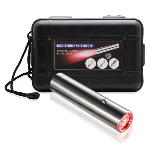JINGYAN Portable Red Light Torch front view for at home therapy with three wavelengths