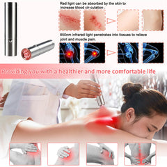 JINGYAN Portable Red Light Torch in hand illustrating easy on the go therapy