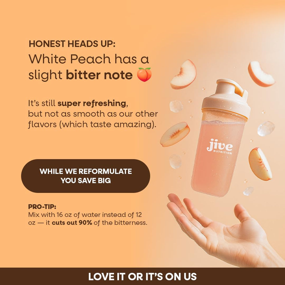 Pouring Jive Clear into a glass highlights a juice-like texture.