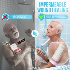 JJ CARE breathable bordered gauze pad keeps wounds dry and cared for