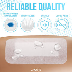 JJ CARE breathable gauze dressing on skin for comfortable wear
