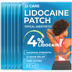 JJ CARE lidocaine patches pack 30 front view for fast relief