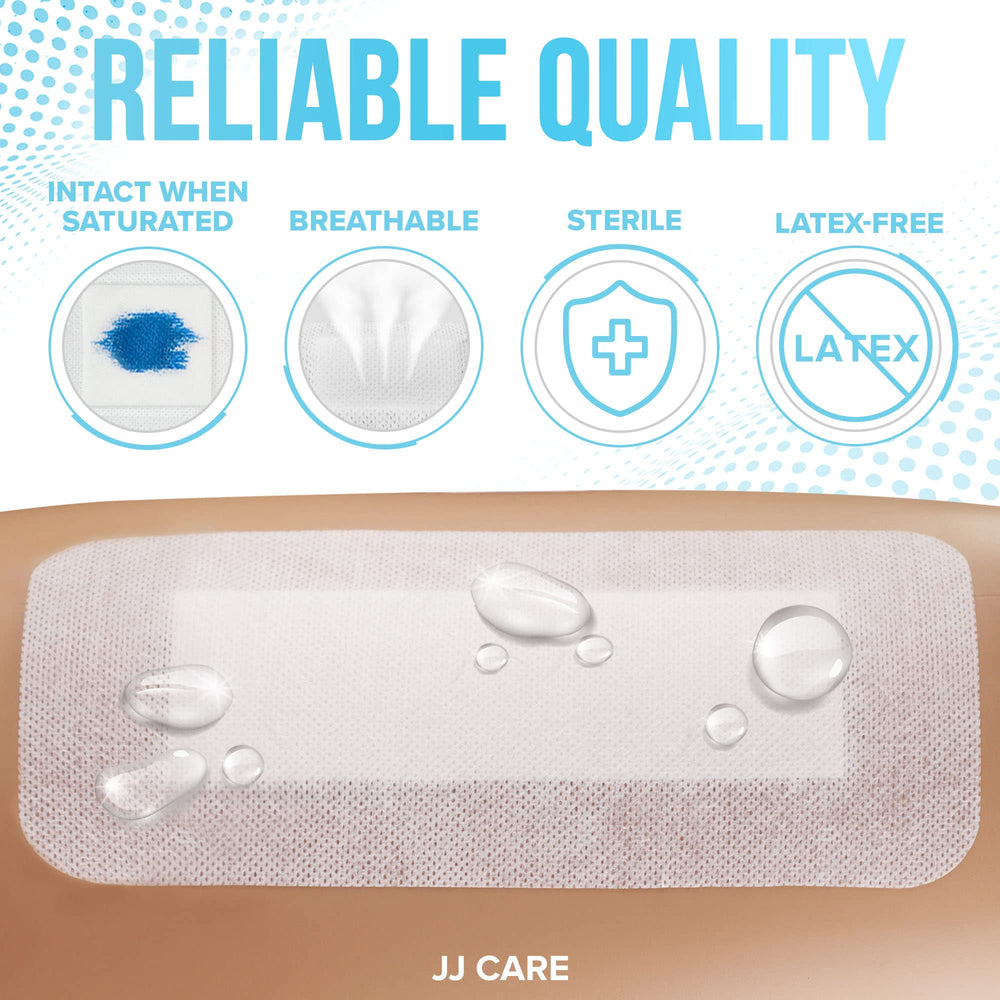 JJ CARE sterile waterproof wound dressing guards lightly draining wounds