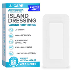 JJ CARE waterproof island dressing pack protects wounds during activity