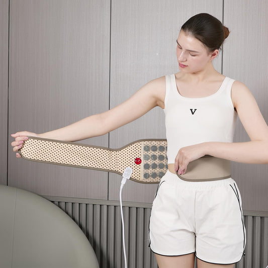 JKIUI Jade-Tourmaline heating pad interior view for deep warmth and soothing comfort.