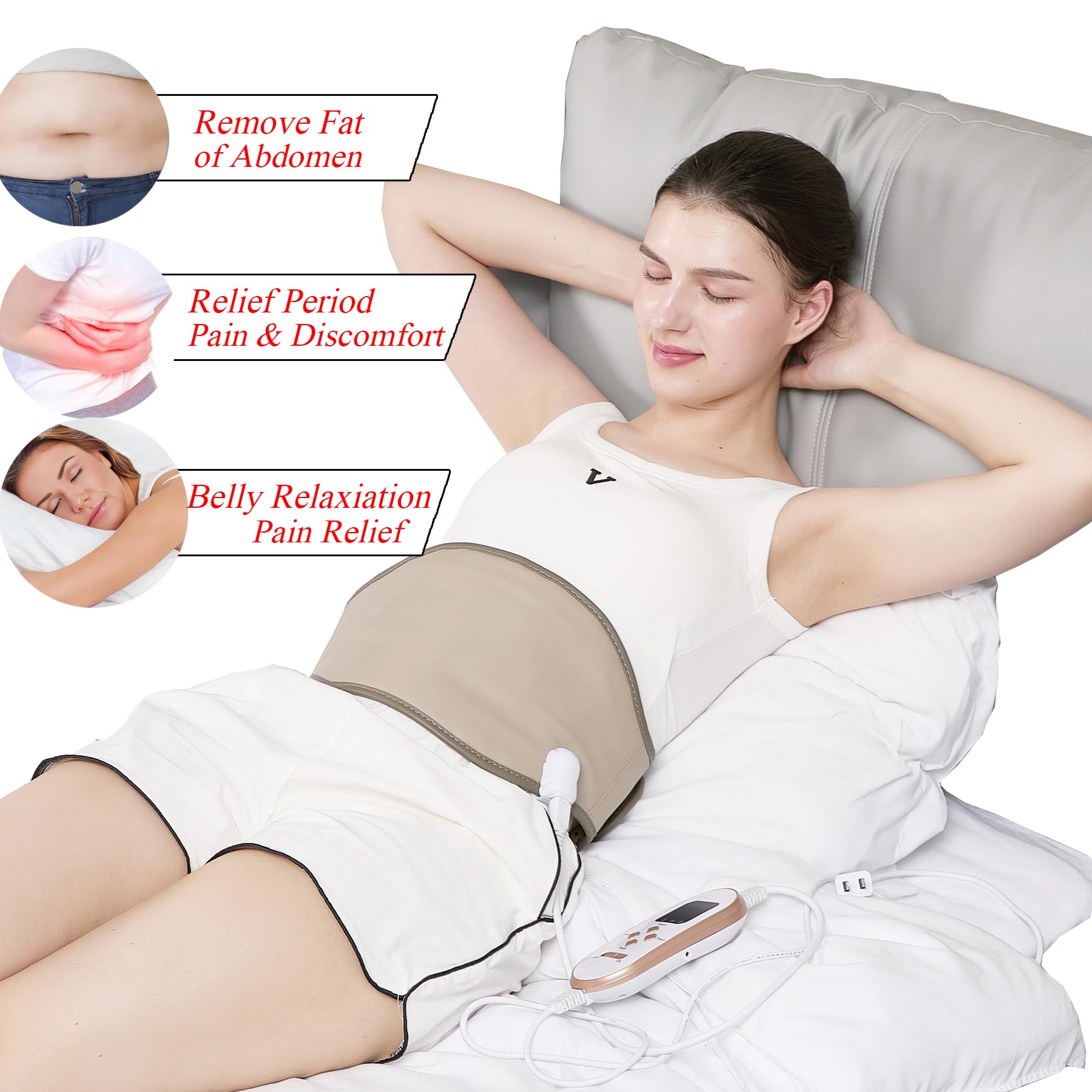 JKIUI adjustable-size back massager belt fits a wide range of users.