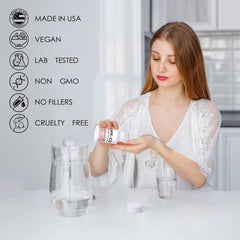 Jkrova GHK-Cu product label with vegan and third-party testing icons.