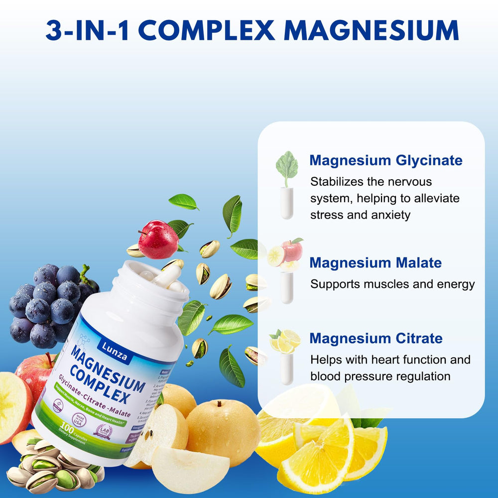 JKrova Reacted Magnesium capsules close-up illustrating three effective magnesium forms