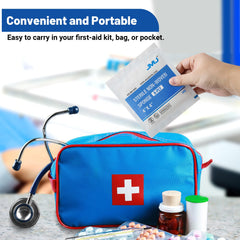 JMU 8-ply non-woven gauze demonstrates high absorbency for wound care.