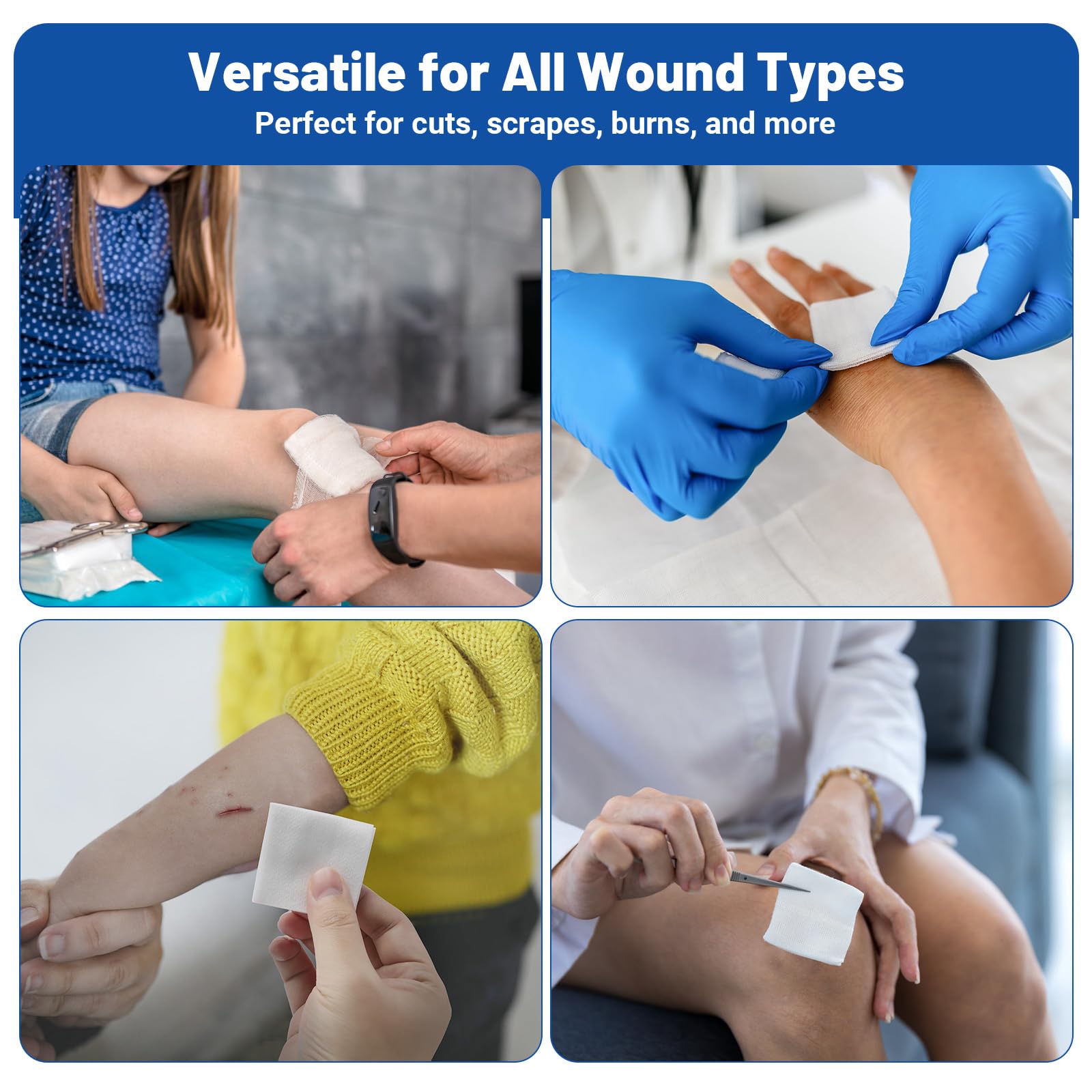 JMU individually packed gauze pads support clean dressing changes on the go.
