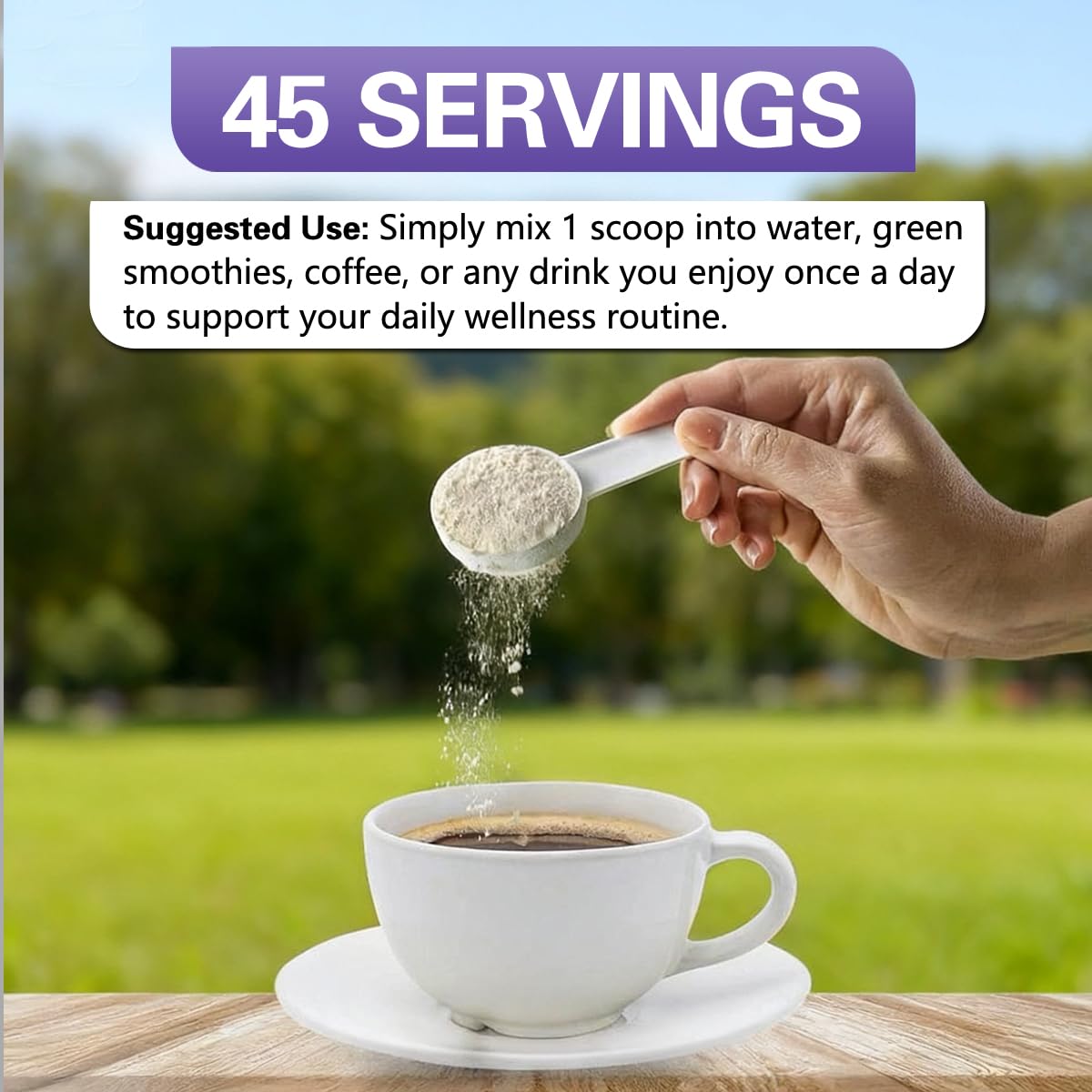 Lifestyle shot of both women and men using collagen daily