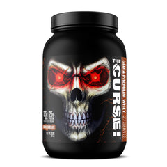 The Curse! Double Chocolate bottle with creamy post-workout shake ready to mix.