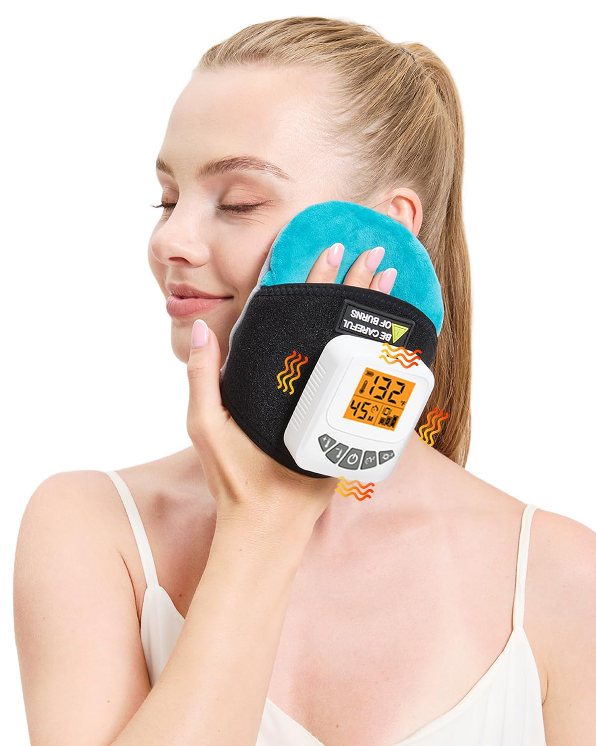 JOBYNA cordless face heating pad ready for portable warmth on the go.