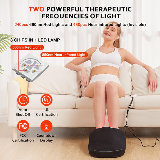 JOBYNA foot wrap fully wrapped around the foot, close-up for comprehensive heat exposure