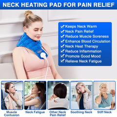 Jobyna neck wrap in use shows hands-free comfort for travel and home.