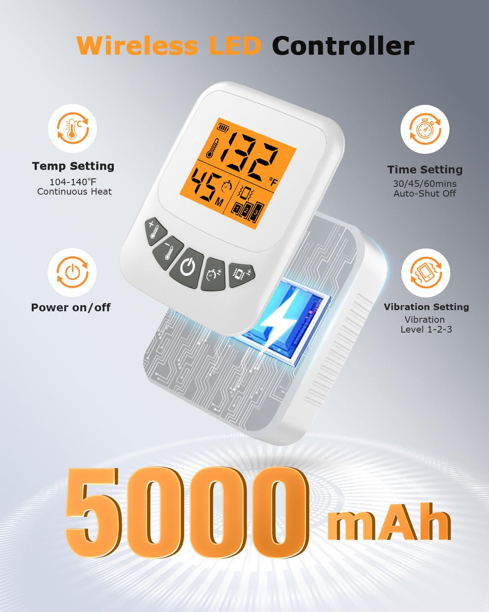 JOBYNA heat therapy with precise temperature control for targeted comfort.