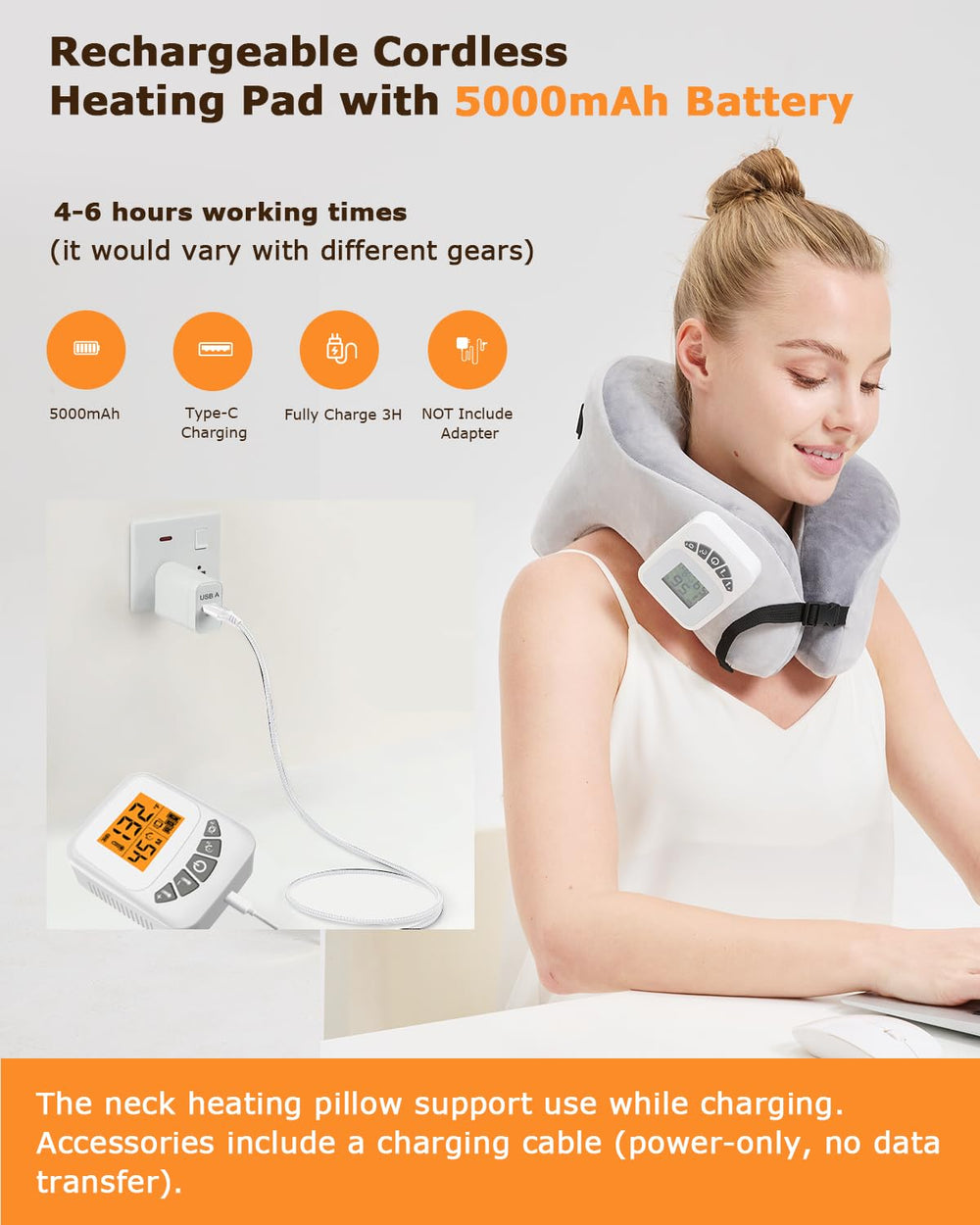 JOBYNA LED control panel makes heat and massage easy to adjust