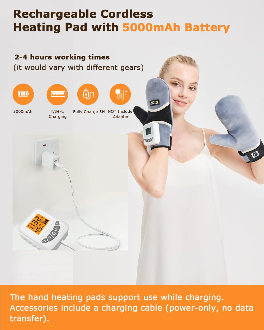 JOBYNA LED controller clearly shows heat, massage, and timer status