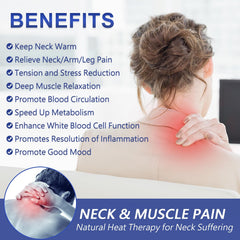 JOBYNA neck heating pad in an office setting for convenient warmth at work