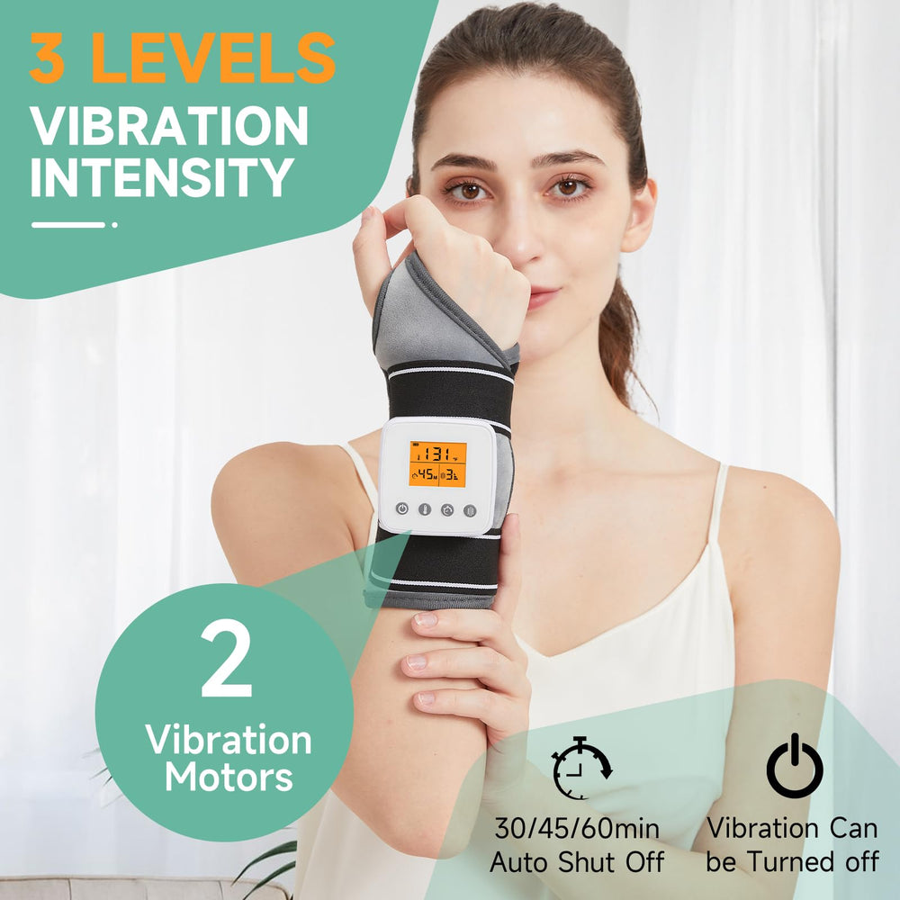 JOBYNA Wrist Massager vibration-modes illustrate targeted relaxation for tired wrists