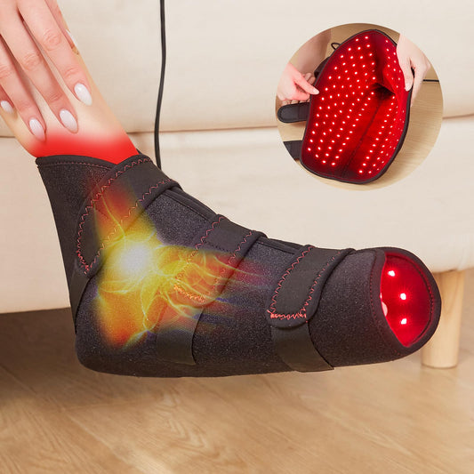 JOBYNA red light boot wraps the foot for full coverage and soothing warmth