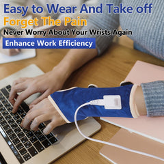 Jobyna strap closure with magic tape shows secure fit for stable heat therapy