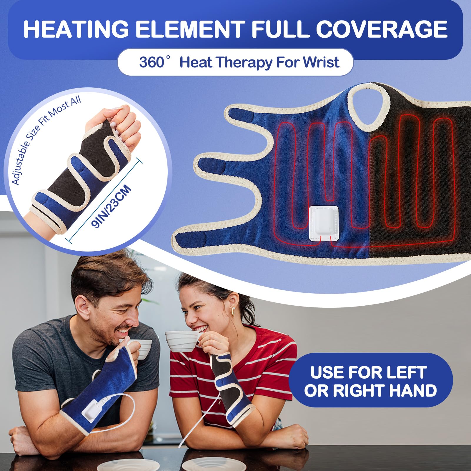 Jobyna wrist pad with 7.2-foot cord for extended reach and mobility