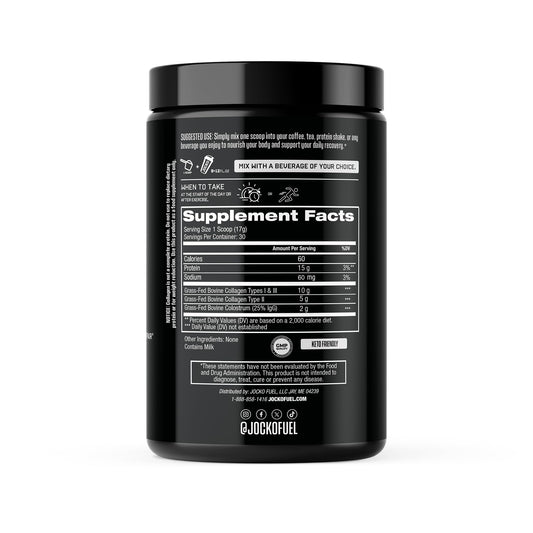 Jocko Fuel Collagen Powder serving scoop shows convenient daily dose