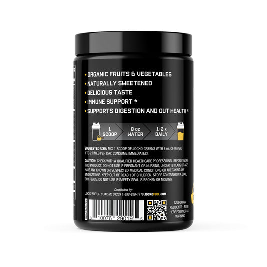 Jocko Fuel Daily Greens powder scoop ready to mix a nutritious shake