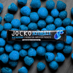Jocko Fuel Hydrate blue raspberry hero icon highlighting electrolytes and vitamins