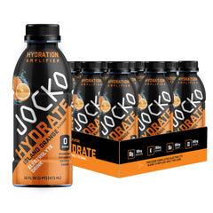Jocko Fuel Hydrate bottle being poured for quick refreshment after workouts.