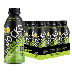 Jocko Fuel Hydrate lemon lime bottle front shows refreshing hydration ready for workouts