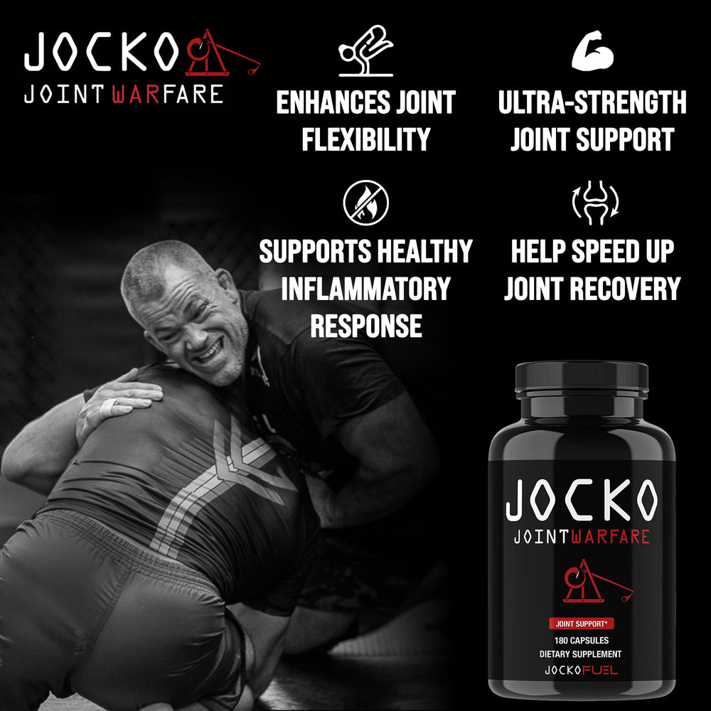 Close-up of Jocko Fuel Joint Support label showing turmeric and boswellia ingredients