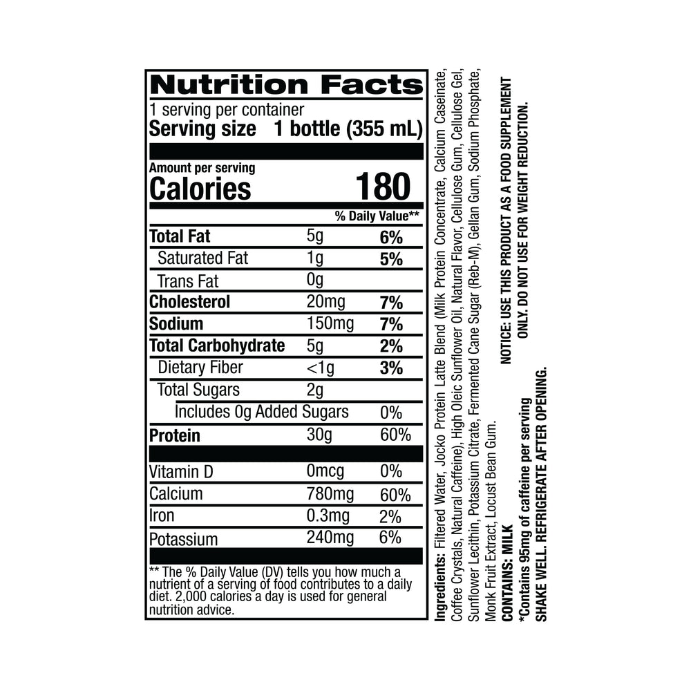 Jocko Fuel Mölk label closeup highlights grass-fed protein and no added sugar.