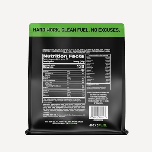 Jocko Fuel Mölk tub label closeup highlights protein blend details