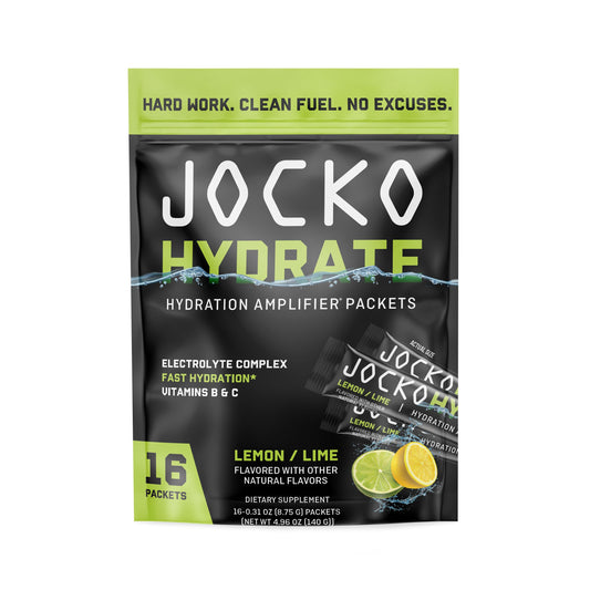 Jocko Fuel Packets Lemon Lime front view for on-the-go hydration.