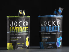Jocko Fuel Packets Lemon Lime in use during a workout for hydration support.