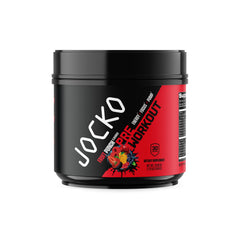 Jocko Fuel pre-workout powder tub boosts energy and focus for workouts.