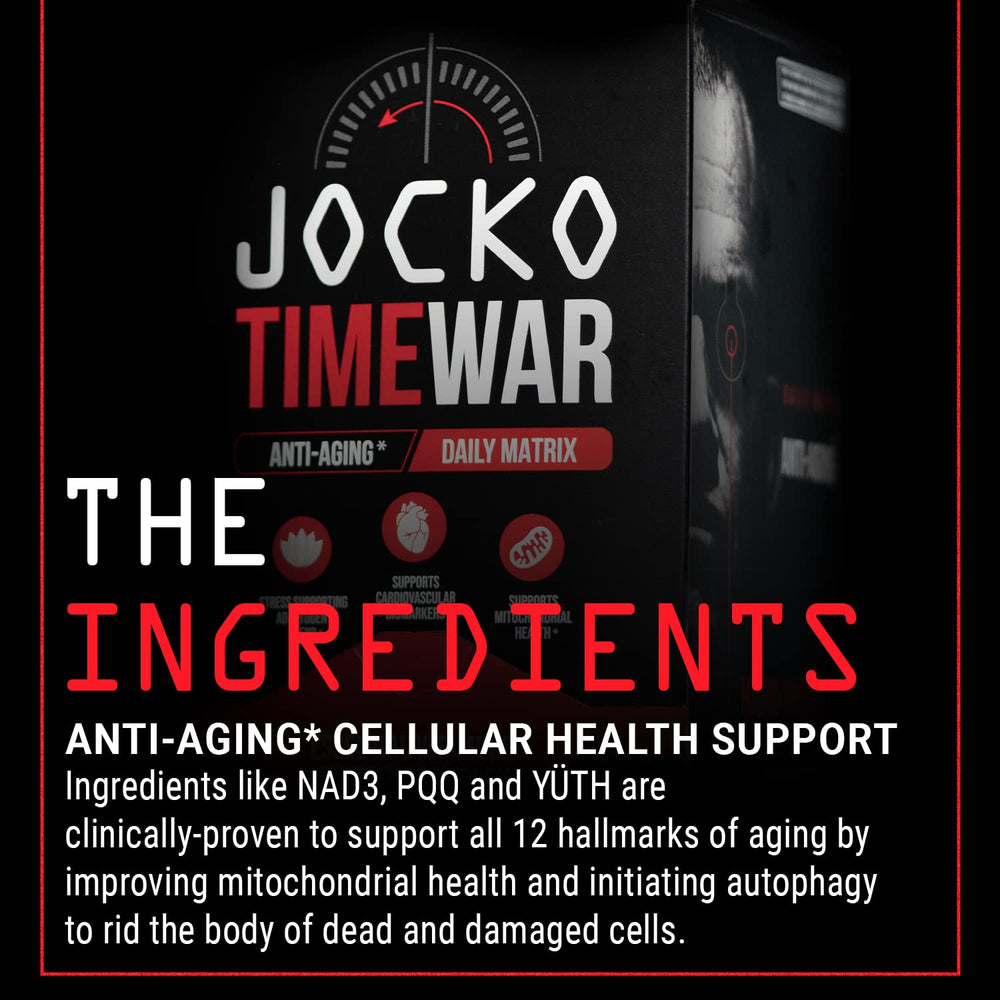Jocko Fuel TIME WAR packaging box announces 30-day supply